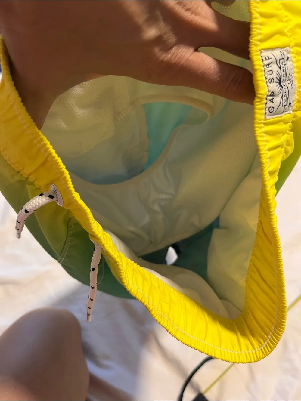 GAP Kids Boys M 8 Gap Surf Ombré Swim Trunks Board Shorts Yellow Green Blue